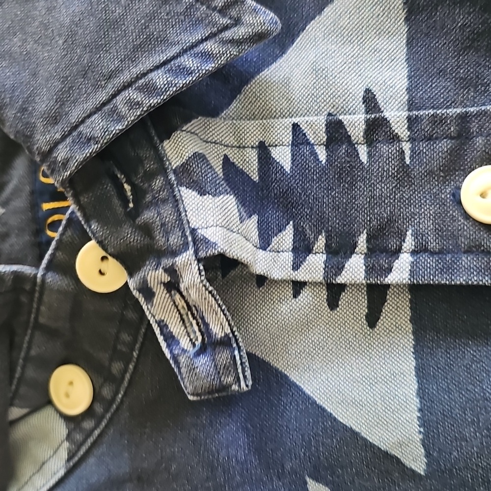 Ralph Lauren Navy Geometric Classic Fit Shirt - Picture 2 of 7